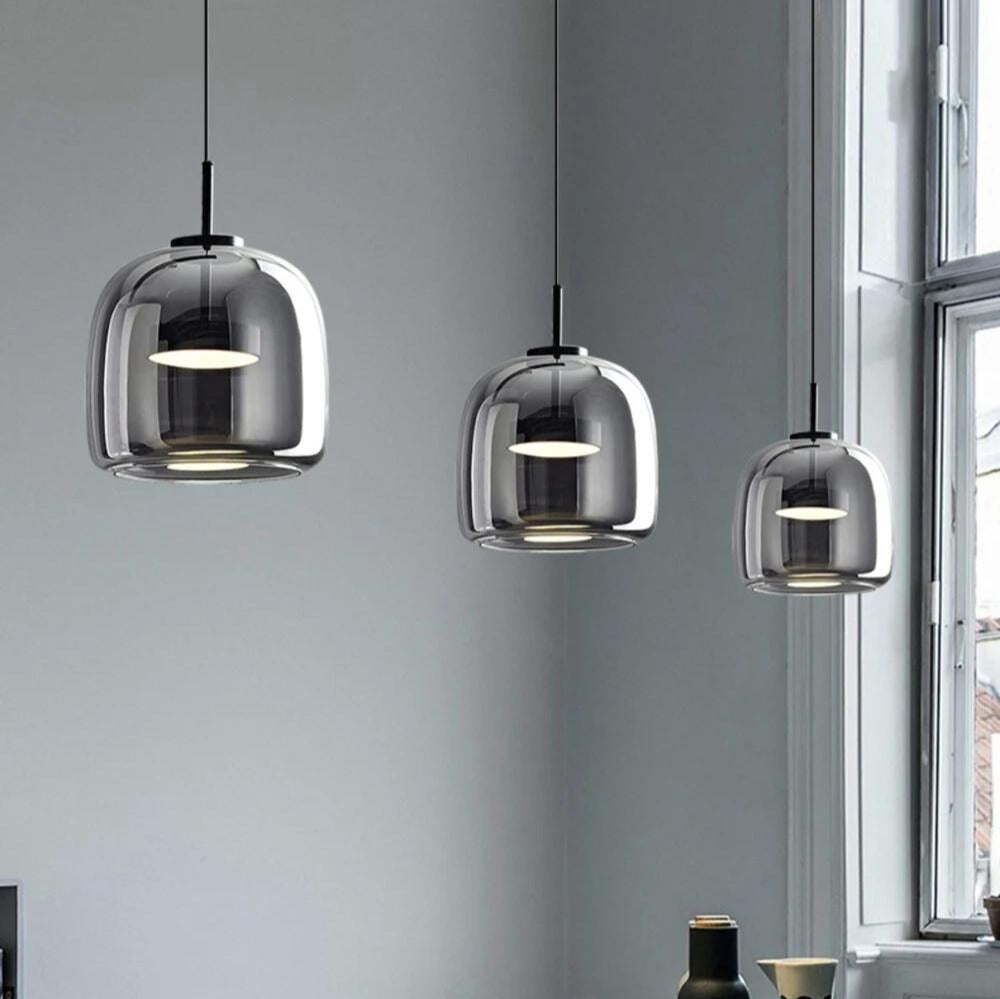 Modern Nordic Black Glass Pendant Light – Elegant Minimalist Design