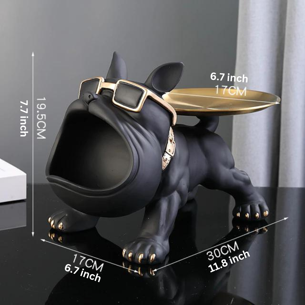 Bodybuilder Bulldog Storage Basket and Decorative Tray – Quirky Home Accent