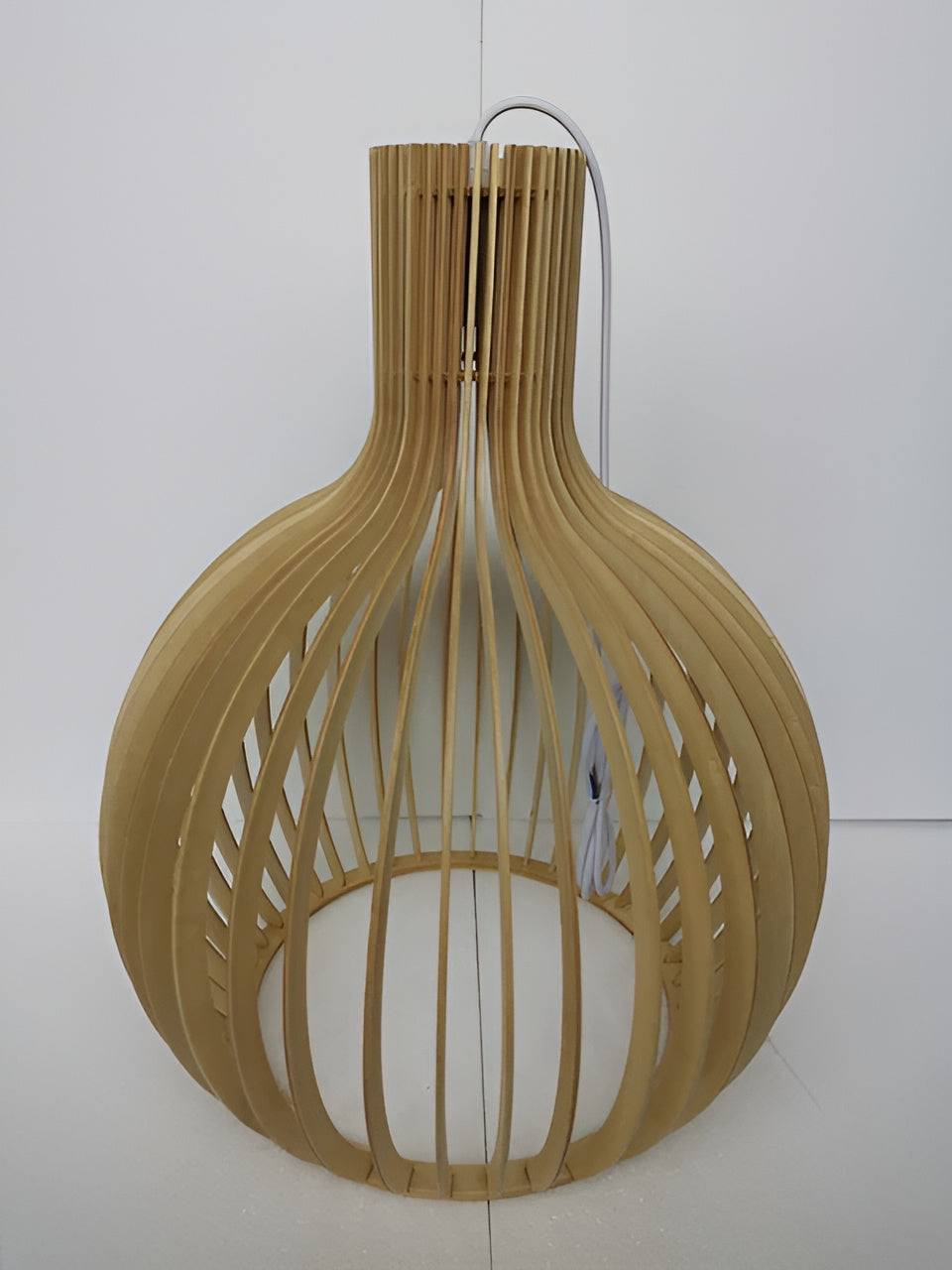 Vintage Wooden Cage Pendant Light – Rustic Industrial Ceiling Lighting