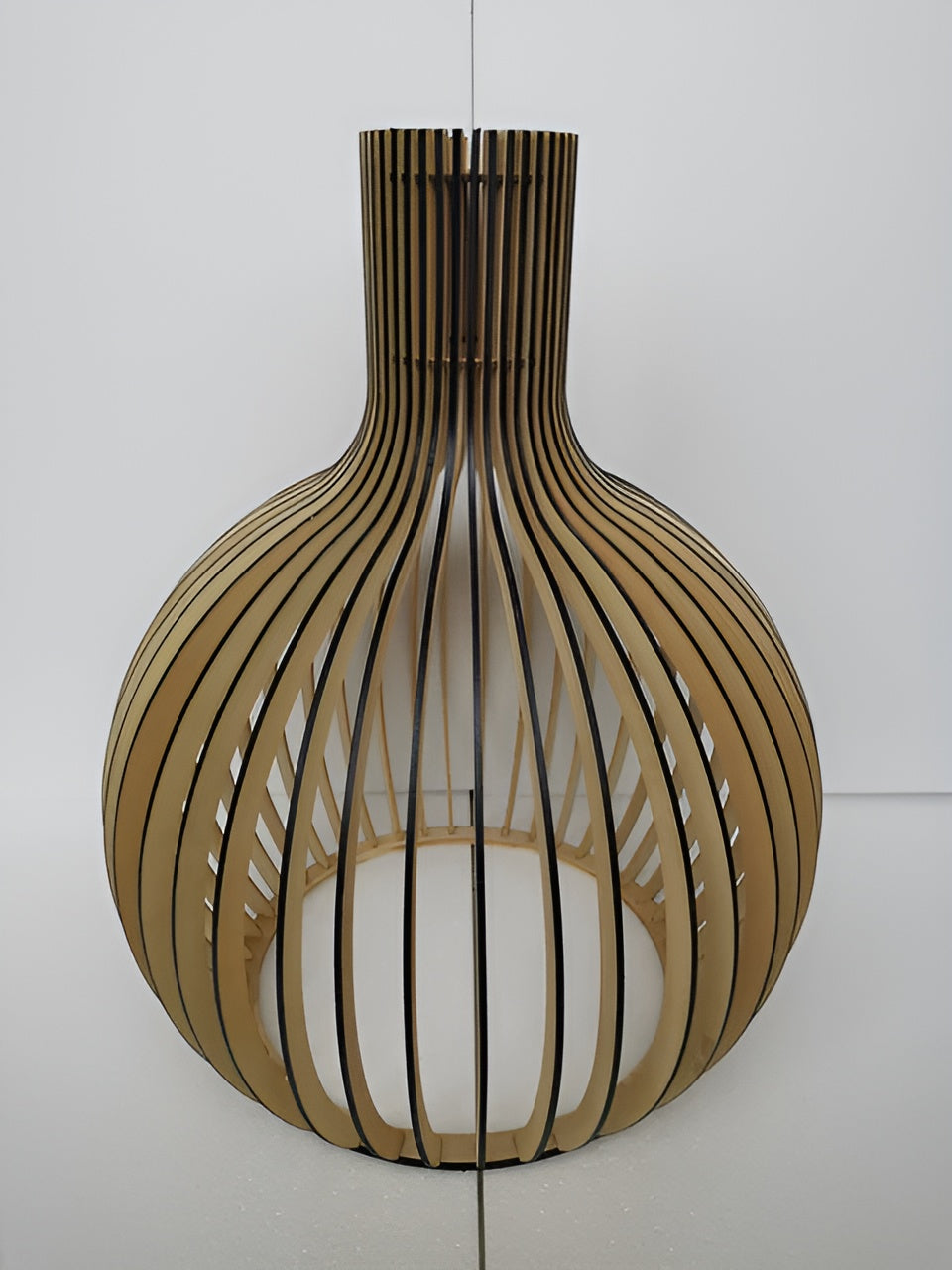 Vintage Wooden Cage Pendant Light – Rustic Industrial Ceiling Lighting
