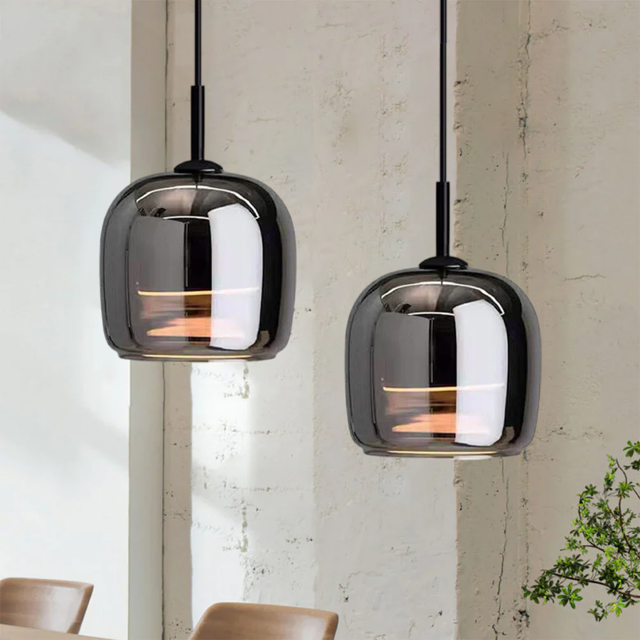 Modern Nordic Black Glass Pendant Light – Elegant Minimalist Design