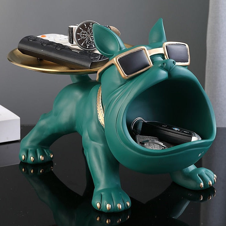 Bodybuilder Bulldog Storage Basket and Decorative Tray – Quirky Home Accent