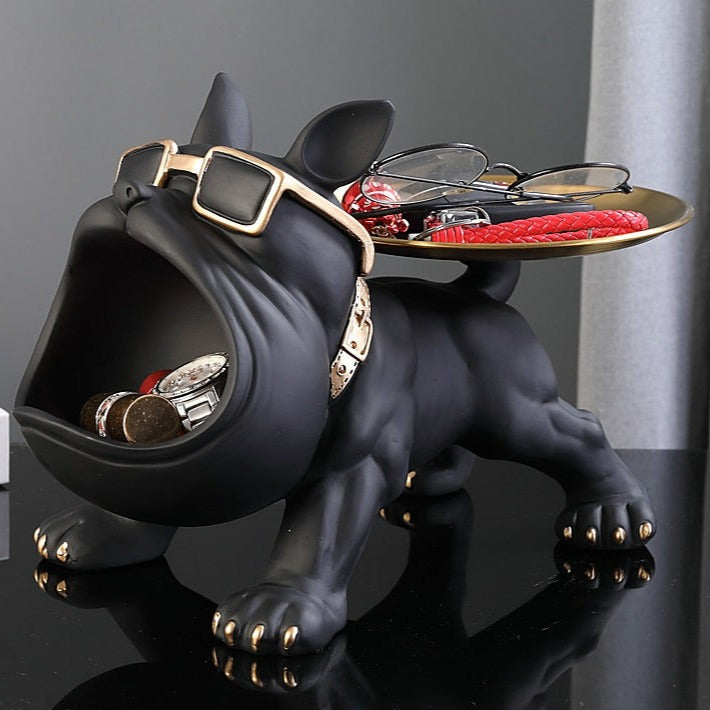 Bodybuilder Bulldog Storage Basket and Decorative Tray – Quirky Home Accent