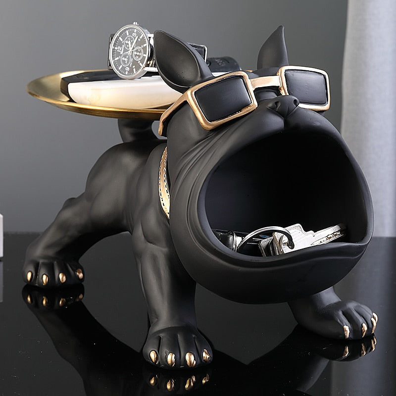 Bodybuilder Bulldog Storage Basket and Decorative Tray – Quirky Home Accent