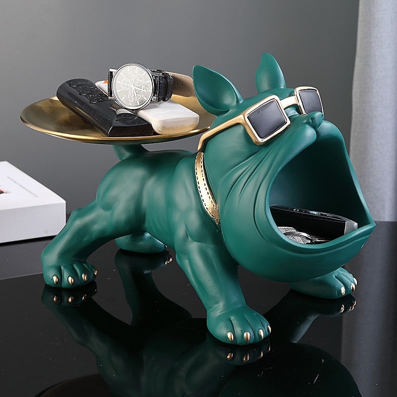 Bodybuilder Bulldog Storage Basket and Decorative Tray – Quirky Home Accent