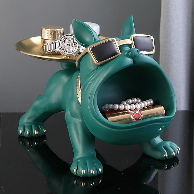 Bodybuilder Bulldog Storage Basket and Decorative Tray – Quirky Home Accent