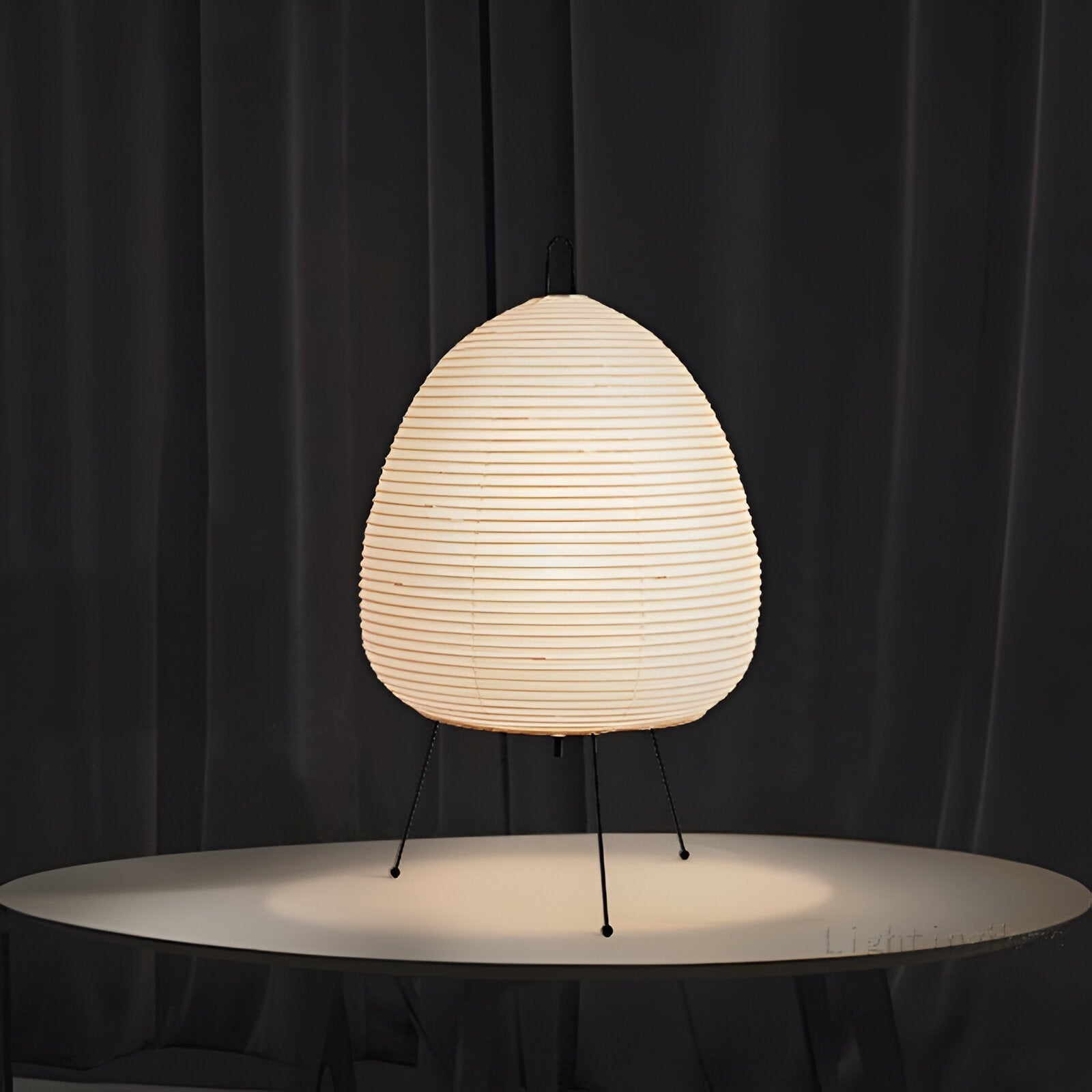 Wabi-Sabi Rice Paper Table Lamp – Japanese Minimal Design