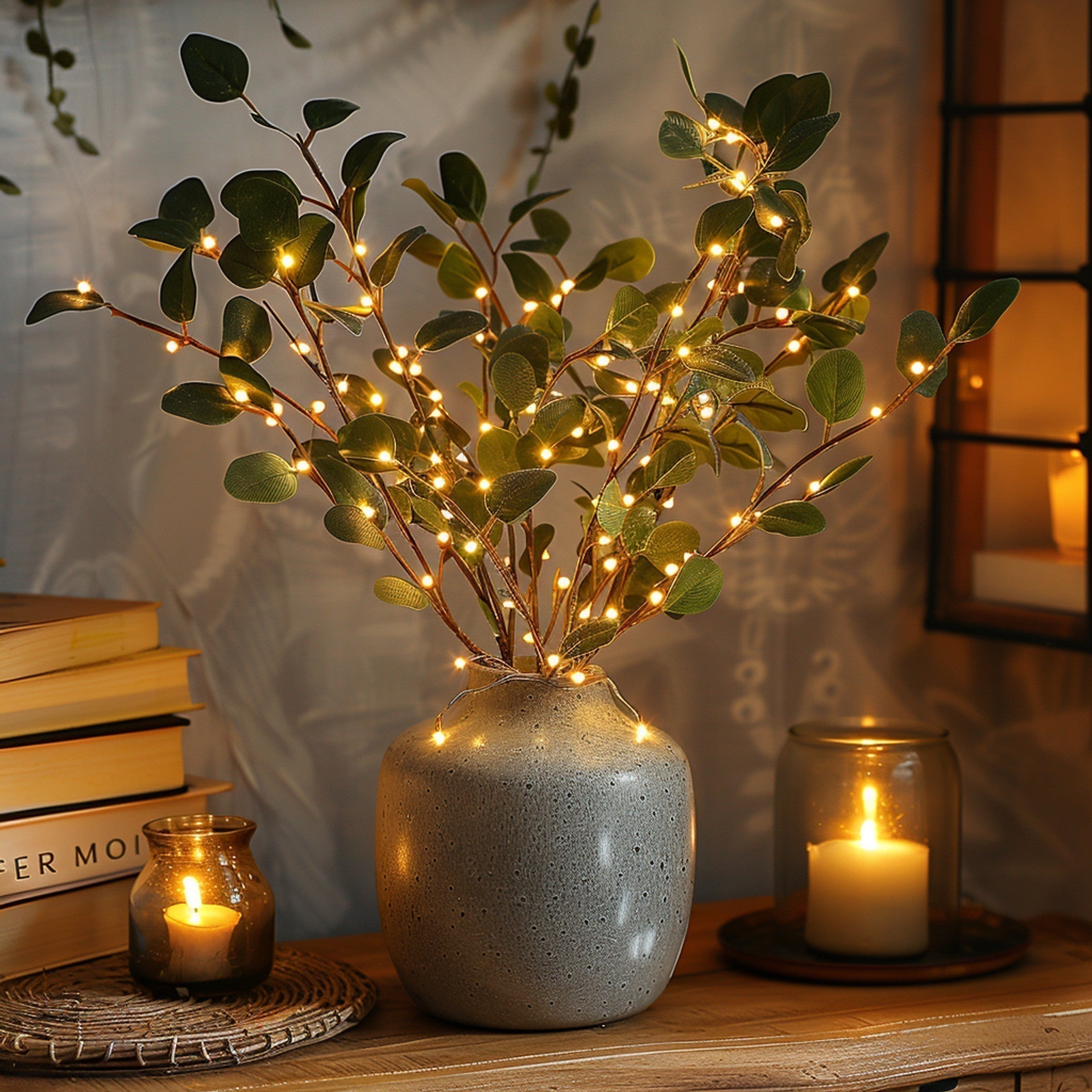 Olive Branch LED Garland – Natural Ambient Decorative Lighting